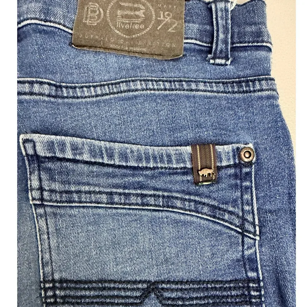 Buffalo David Bitton Jeans Women 12 Mid Rise Straight Medium Wash Stretch Denim